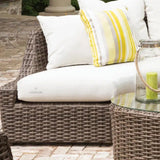 Largo Left Arm Curved Sofa Sectional All Weather Wicker Furniture Outdoor Modulars LOOMLAN By Lloyd Flanders