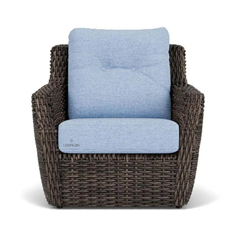 Largo Lounge Chair All Weather Wicker Furniture Made in USA Lloyd Flanders Outdoor Lounge Chairs LOOMLAN By Lloyd Flanders