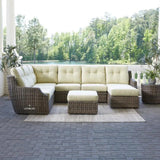 Largo Ottoman All Weather Wicker Furniture Made in USA Lloyd Flanders Outdoor Ottomans LOOMLAN By Lloyd Flanders