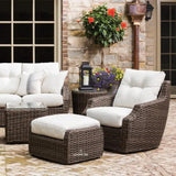 Largo Ottoman All Weather Wicker Furniture Made in USA Lloyd Flanders Outdoor Ottomans LOOMLAN By Lloyd Flanders