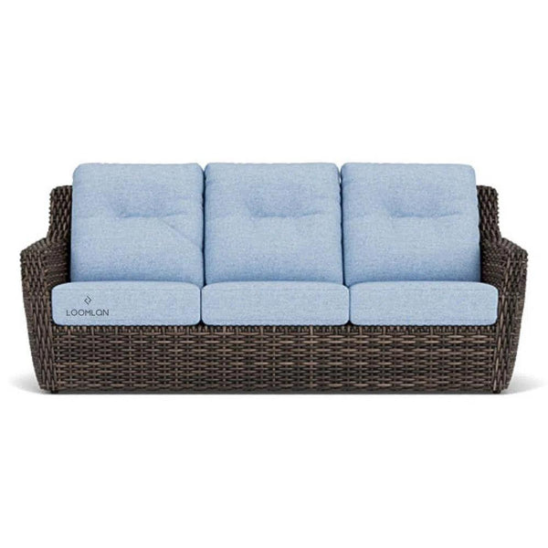 Largo Sofa All Weather Wicker Furniture Made in USA Lloyd Flanders Outdoor Sofas & Loveseats LOOMLAN By Lloyd Flanders