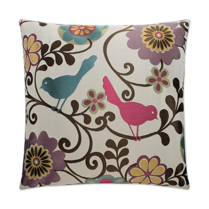 Lark Multi Color Throw Pillow With Insert Throw Pillows LOOMLAN By D.V. Kap