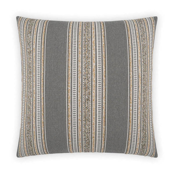 Larsen Carbon Grey Throw Pillow With Insert Throw Pillows LOOMLAN By D.V. Kap