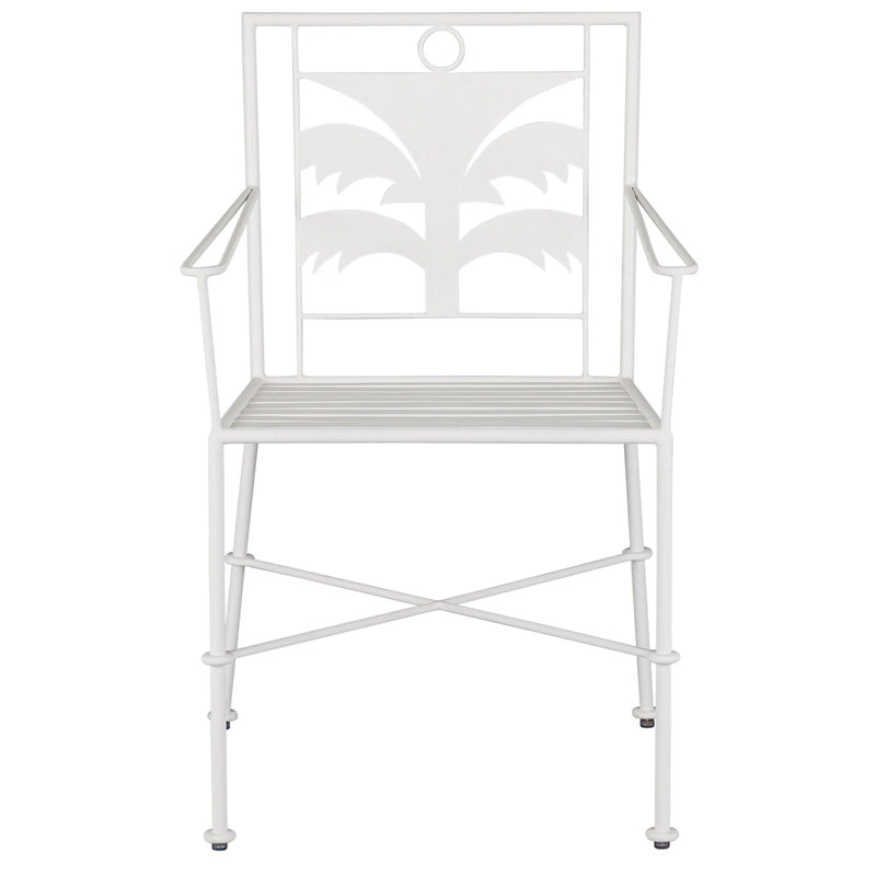 Las Palmas White Armchair Club Chairs LOOMLAN By Currey & Co