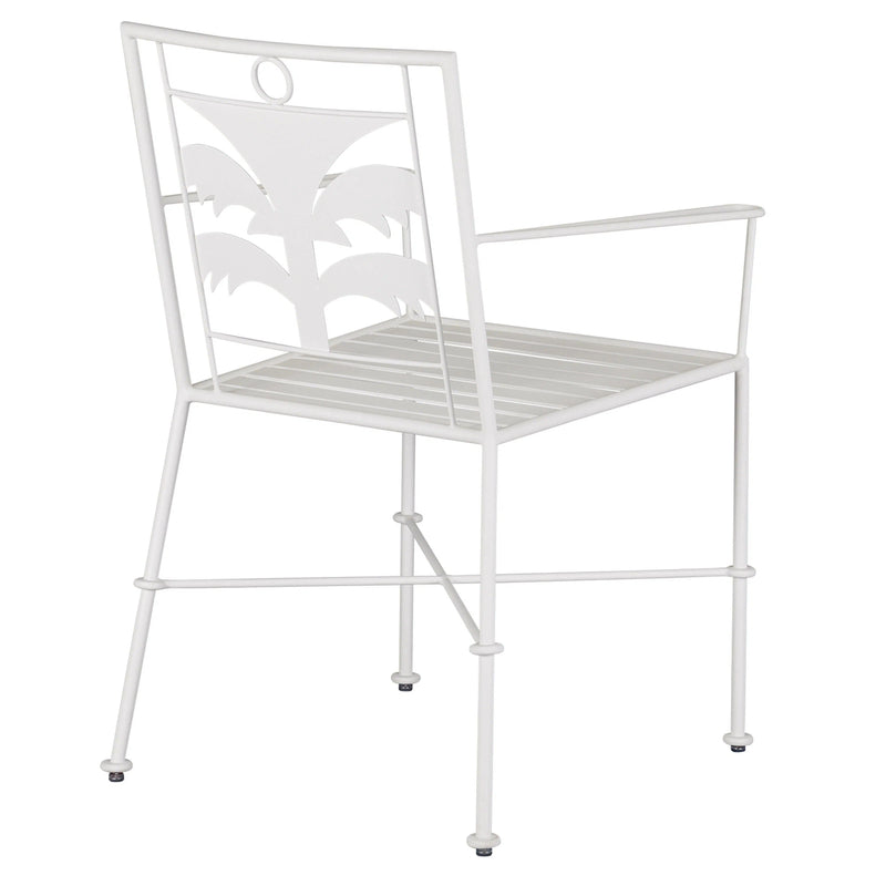 Las Palmas White Armchair Club Chairs LOOMLAN By Currey & Co