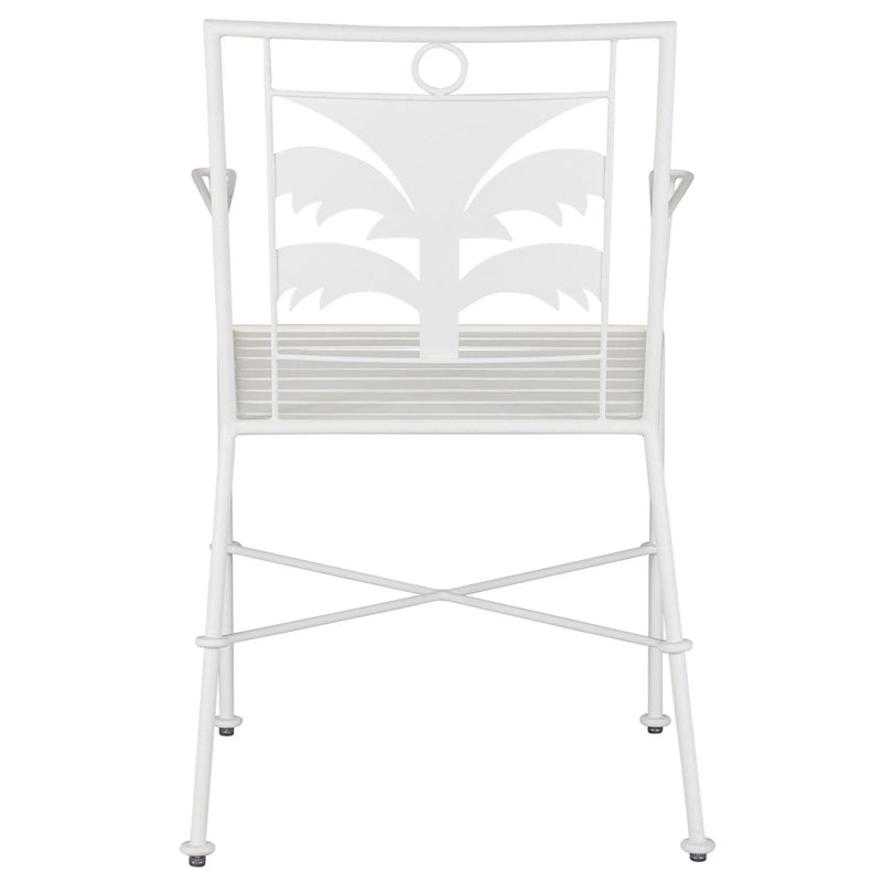 Las Palmas White Armchair Club Chairs LOOMLAN By Currey & Co