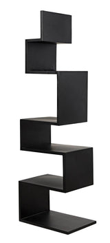 Laszlo Black Steel Bookcase Bookcases LOOMLAN By Noir