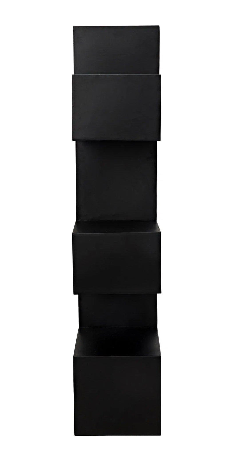 Laszlo Black Steel Bookcase Bookcases LOOMLAN By Noir