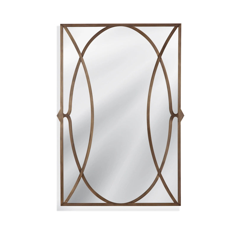 Lattice Metal Brown Vertical Wall Mirror Wall Mirrors LOOMLAN By Bassett Mirror