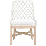 Lattis Outdoor Dining Chair White Speckle Rope & Seat Gray Teak Outdoor Dining Chairs LOOMLAN By Essentials For Living