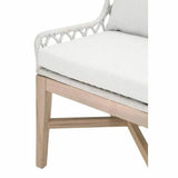 Lattis Outdoor Dining Chair White Speckle Rope & Seat Gray Teak Outdoor Dining Chairs LOOMLAN By Essentials For Living