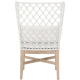 Lattis Outdoor Wing Chair White Speckle Rope & Seat Gray Teak Outdoor Dining Chairs LOOMLAN By Essentials For Living