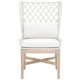 Lattis Outdoor Wing Chair White Speckle Rope & Seat Gray Teak Outdoor Dining Chairs LOOMLAN By Essentials For Living