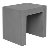 Lazarus Concrete Grey Outdoor Stool Outdoor Stools LOOMLAN By Moe's Home