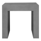 Lazarus Concrete Grey Outdoor Stool Outdoor Stools LOOMLAN By Moe's Home