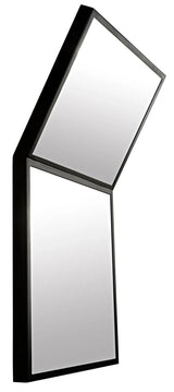 Lazo Mirror, Black Steel Unique Shape Wall Mirror Wall Mirrors LOOMLAN By Noir