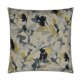 Leaf Storm Graphite Grey Throw Pillow With Insert Throw Pillows LOOMLAN By D.V. Kap