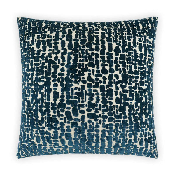 Leah Lapis Blue Throw Pillow With Insert Throw Pillows LOOMLAN By D.V. Kap