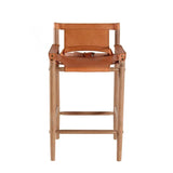 Leather Counter Stool Karly, Natura Leather Counter Stools LOOMLAN By Peninsula Home