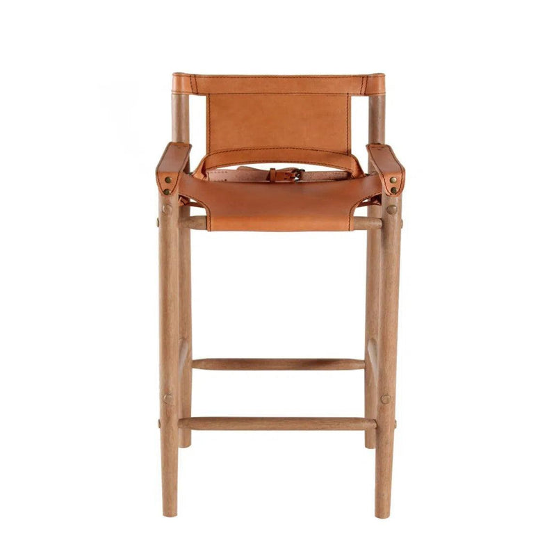 Leather Counter Stool Karly, Natura Leather Counter Stools LOOMLAN By Peninsula Home