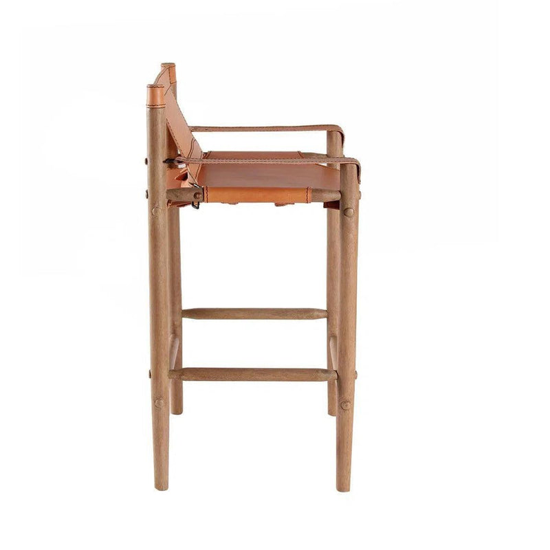 Leather Counter Stool Karly, Natura Leather Counter Stools LOOMLAN By Peninsula Home