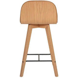 Leather Counter Stool Tan Brown Scandinavian Counter Stools LOOMLAN By Moe's Home