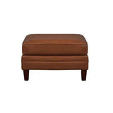 Leather Ottoman American Crafted Elegance Collection Ottomans LOOMLAN By Uptown Sebastian