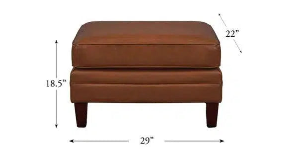 Leather Ottoman American Crafted Elegance Collection Ottomans LOOMLAN By Uptown Sebastian