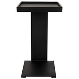 Ledge All Metal Side Table, Black Steel Side Tables LOOMLAN By Noir