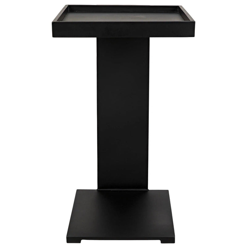 Ledge All Metal Side Table, Black Steel Side Tables LOOMLAN By Noir