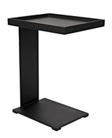 Ledge All Metal Side Table, Black Steel Side Tables LOOMLAN By Noir