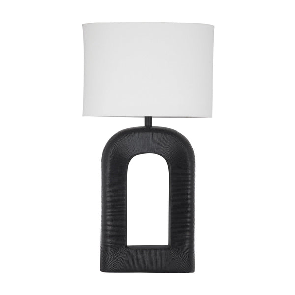 Leers Metal Black Table Lamp Table Lamps LOOMLAN By Bassett Mirror