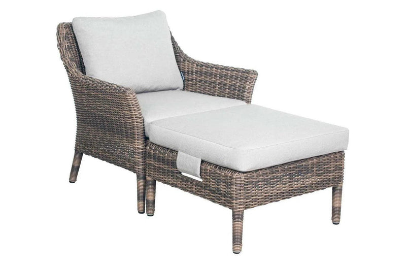 Leeward Ottoman - Grey Outdoor Ottoman Outdoor Ottomans LOOMLAN By Seasonal Living