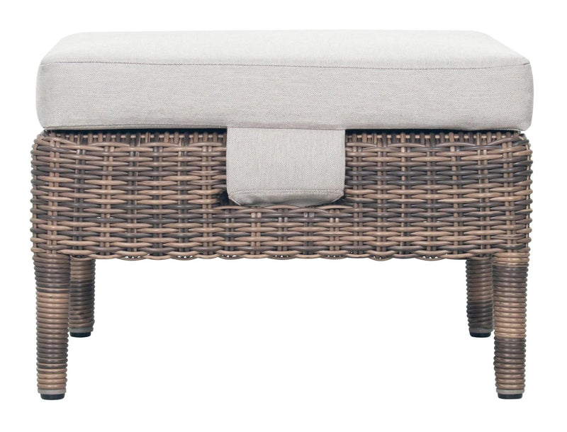 Leeward Ottoman - Grey Outdoor Ottoman Outdoor Ottomans LOOMLAN By Seasonal Living