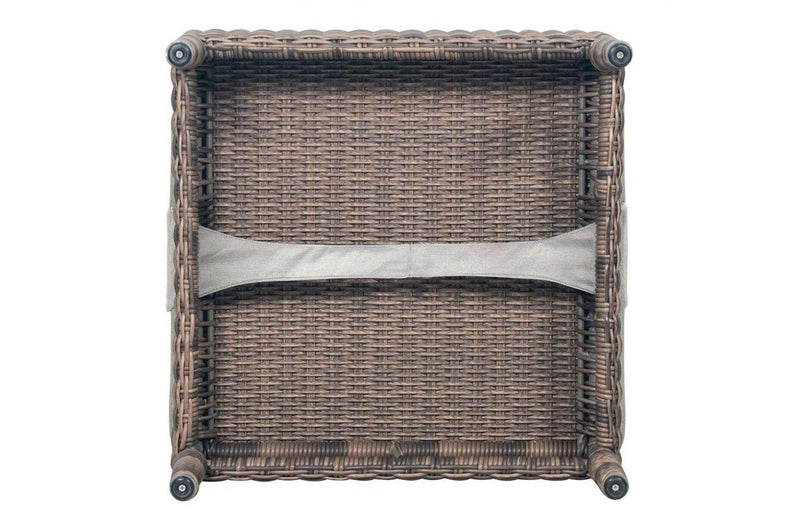 Leeward Ottoman - Grey Outdoor Ottoman Outdoor Ottomans LOOMLAN By Seasonal Living