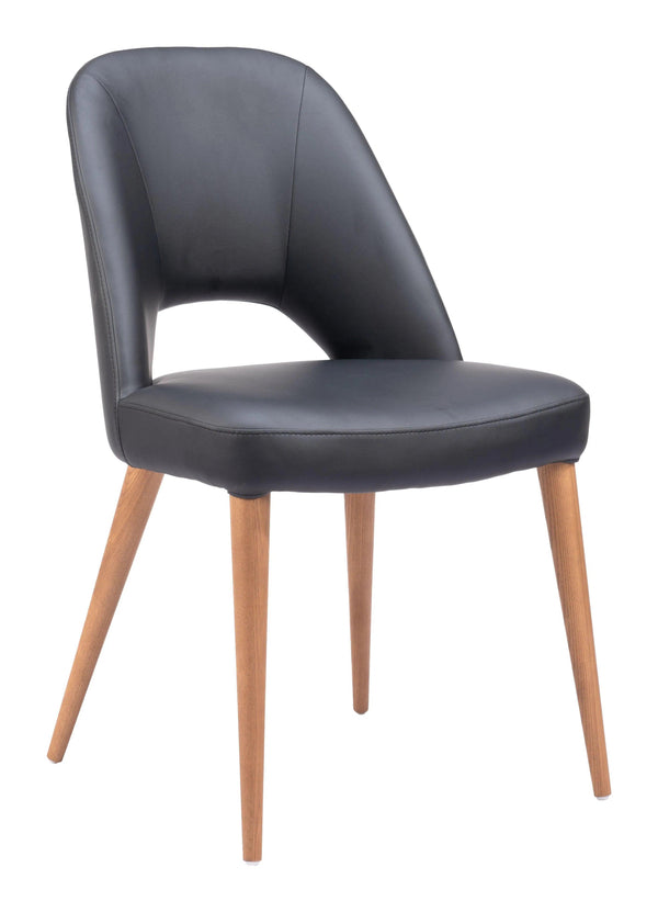 Leith Black Armless Dining Chair (Set of 2) Dining Chairs LOOMLAN By Zuo Modern