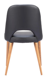 Leith Black Armless Dining Chair (Set of 2) Dining Chairs LOOMLAN By Zuo Modern