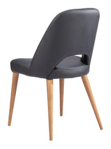 Leith Black Armless Dining Chair (Set of 2) Dining Chairs LOOMLAN By Zuo Modern