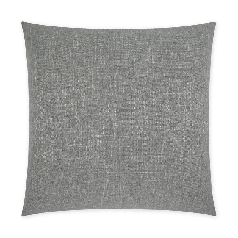 Lena Grey Beach Solid Grey Large Throw Pillow With Insert Throw Pillows LOOMLAN By D.V. Kap