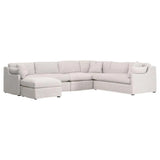 Lena Modular Slipcover Ottoman Performance Down & Feather Modular Components LOOMLAN By Essentials For Living