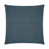 Lena Ocean Beach Solid Blue Slate Large Throw Pillow With Insert Throw Pillows LOOMLAN By D.V. Kap