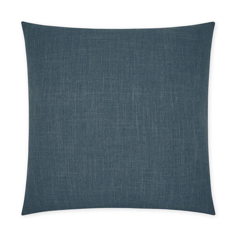 Lena Ocean Beach Solid Blue Slate Large Throw Pillow With Insert Throw Pillows LOOMLAN By D.V. Kap