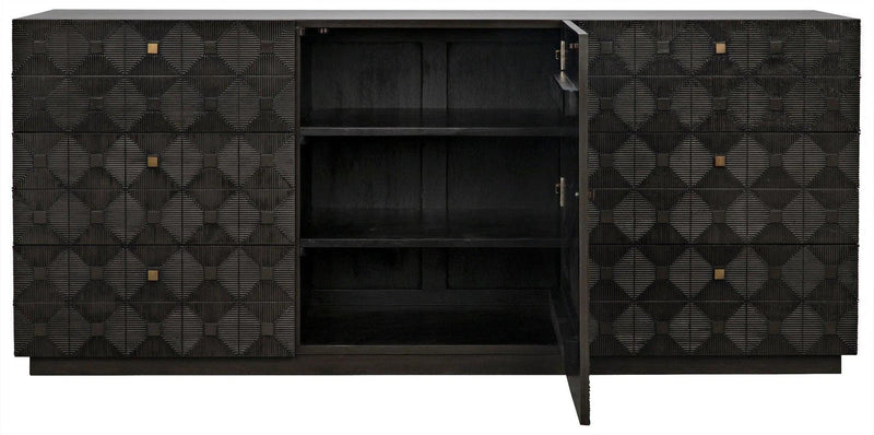 Leon Wood Black Dresser Dressers LOOMLAN By Noir