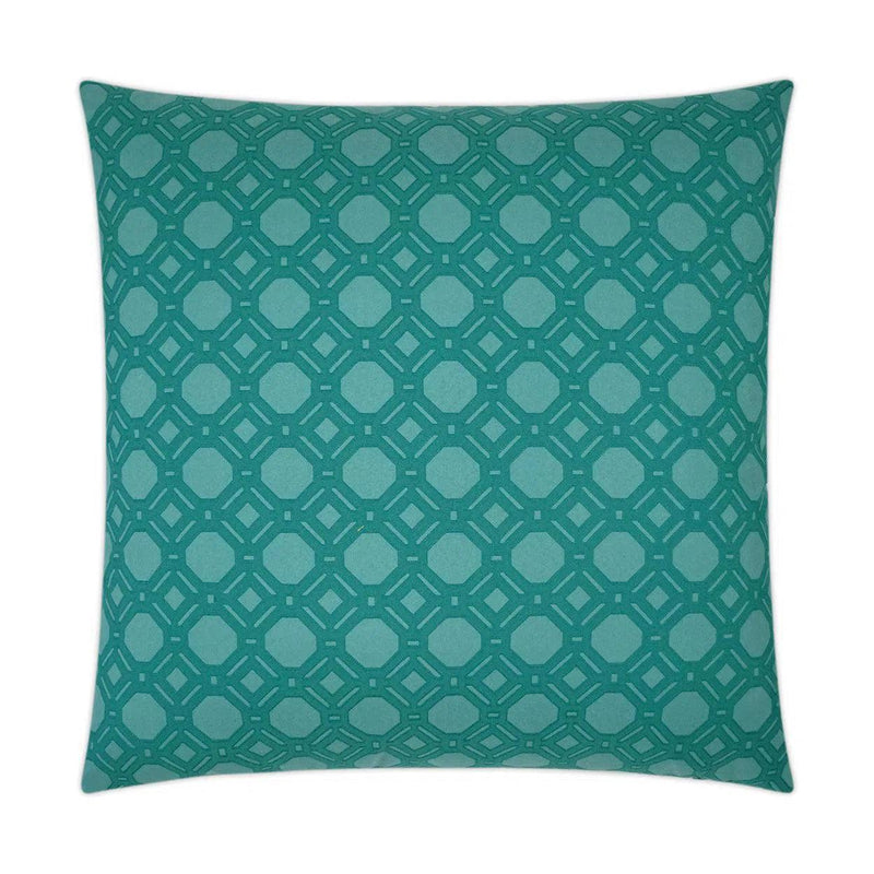 Level Off Peacock Blue Throw Pillow With Insert Throw Pillows LOOMLAN By D.V. Kap