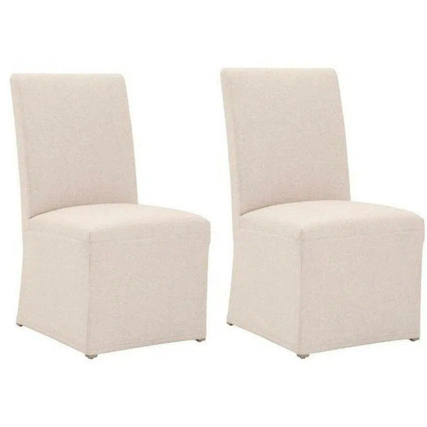 Levi Slipcover Fabric Upholstered Armless Dining Chair (Set Of 2)