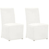 Levi Slipcover Fabric Upholstered Armless Dining Chair (Set Of 2)