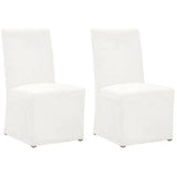 Levi Slipcover Fabric Upholstered Armless Dining Chair (Set Of 2)