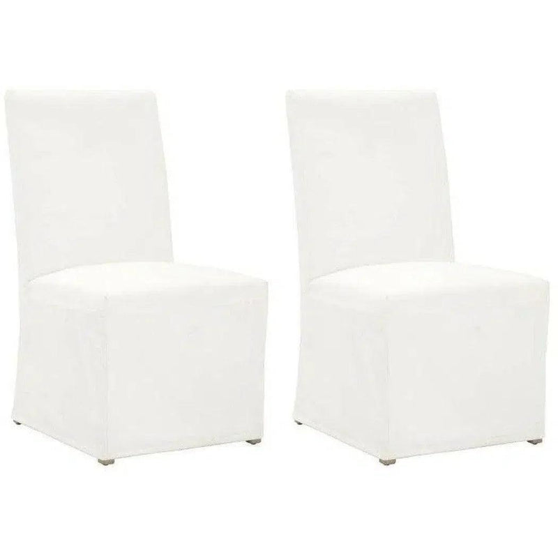 Levi Slipcover Fabric Upholstered Armless Dining Chair (Set Of 2)