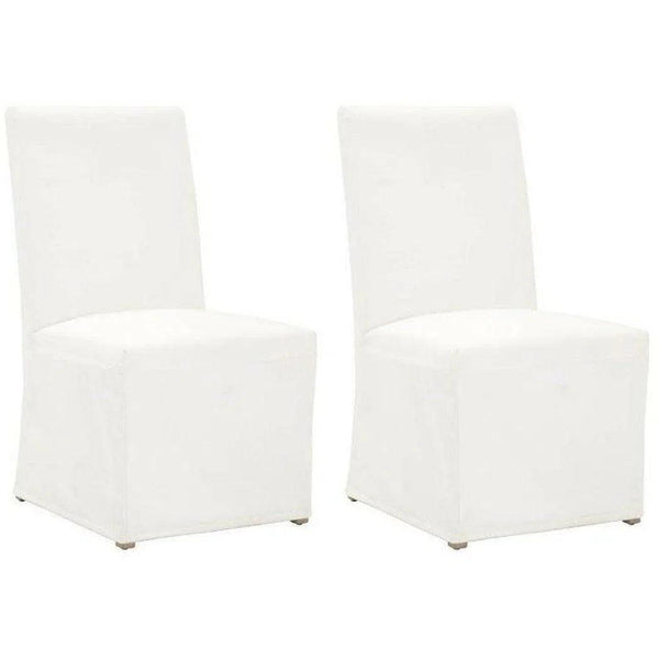 Levi Slipcover Dining Chair Set of 2 LiveSmart Peyton-Pearl Dining Chairs LOOMLAN By Essentials For Living