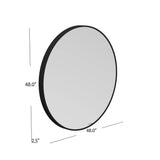 Levigne Metal Black Wall Mirror Wall Mirrors LOOMLAN By Bassett Mirror